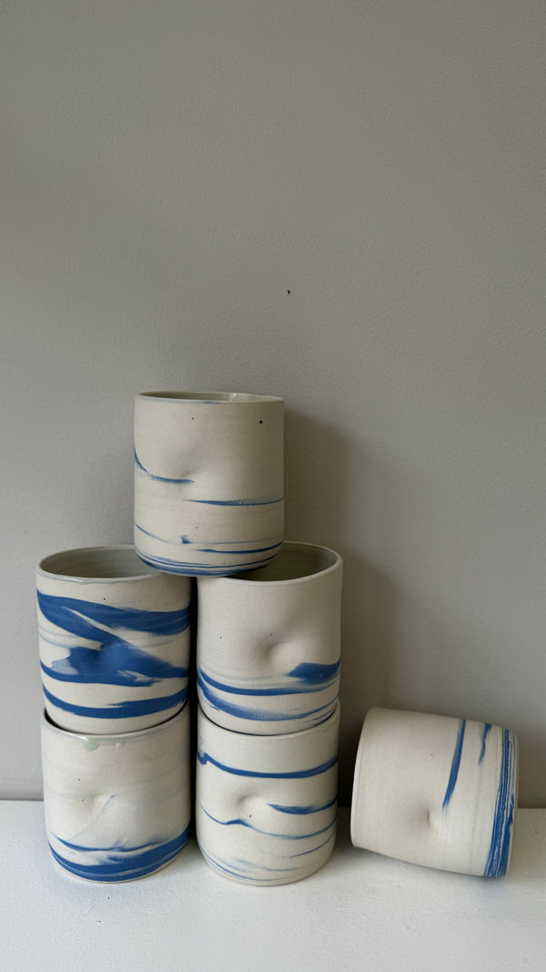 Set of 6 porcelain tumblers